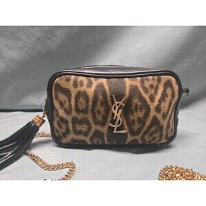 Saint Laurent Cheeta Mini Lou Camera Bag  AUTHENTIC with Damage